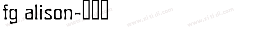 fg alison字体转换